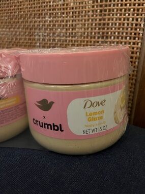 Dove x Crumbl Lemon Glaze Body Scrub - Pink & Cream Jar - 3 Jars
